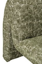 J-Line Chaise longue Margo - multiplex/stof - donkergroen