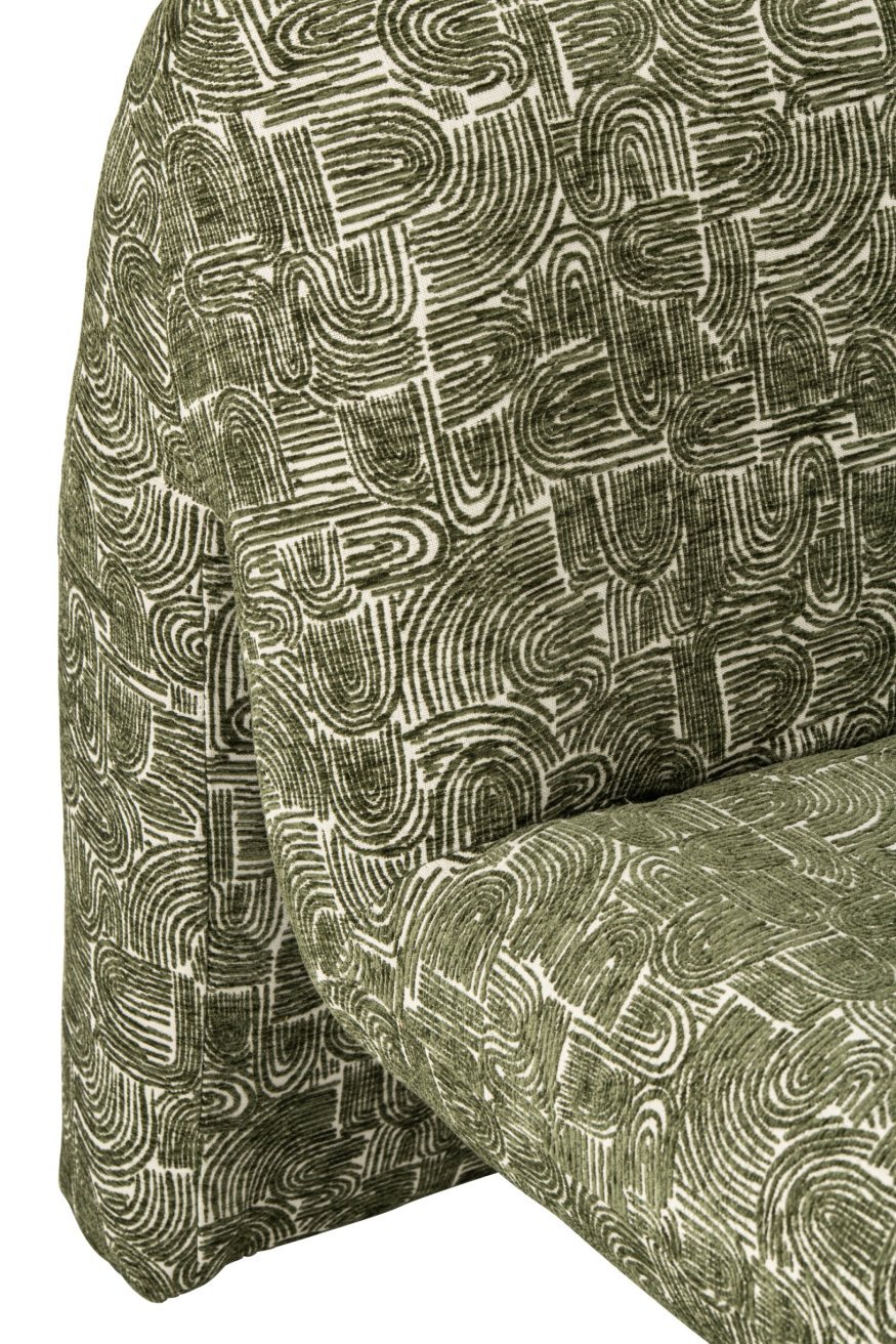 J-Line Chaise longue Margo - multiplex/stof - donkergroen