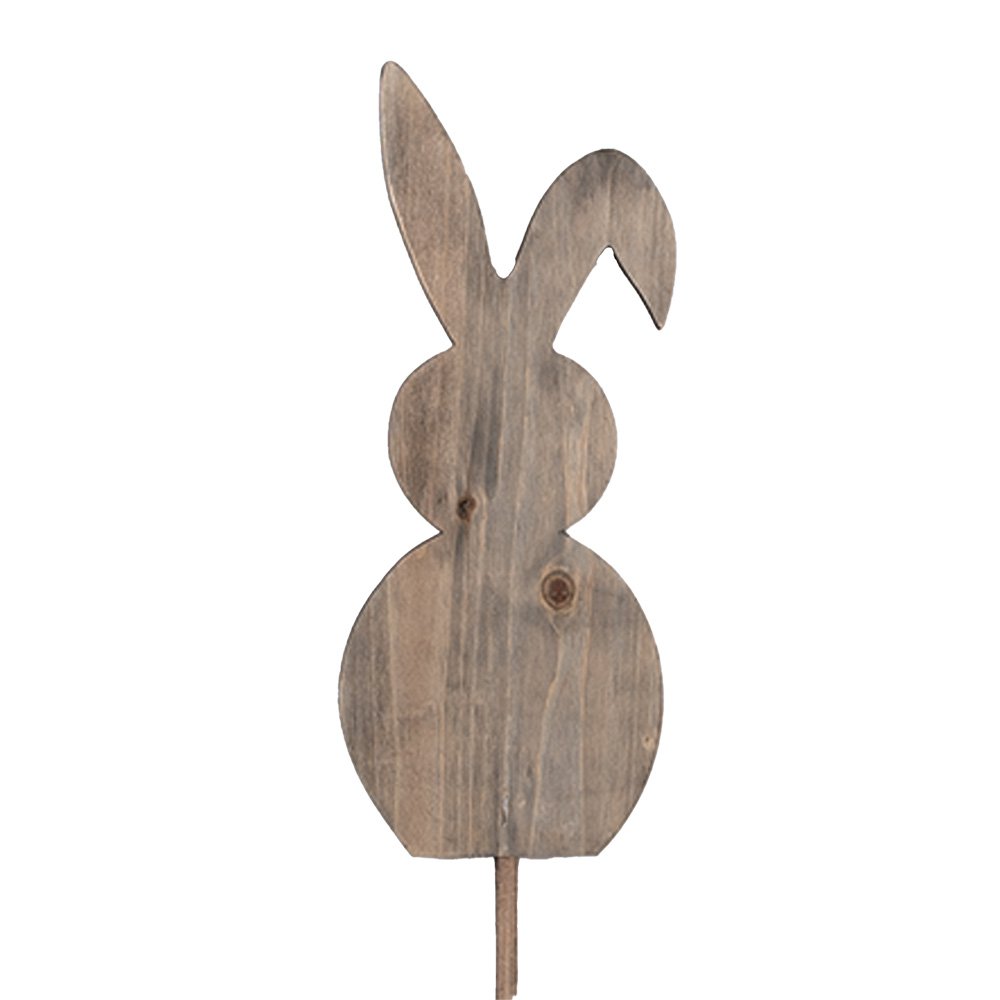 Tuinsteker Konijn 100 cm Bruin Hout Tuinprikker