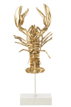 J-Line decoratie Kreeft Op Voet - polyresin - goud