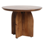 Bullnose bijzettafel mangohout Ø55 cm