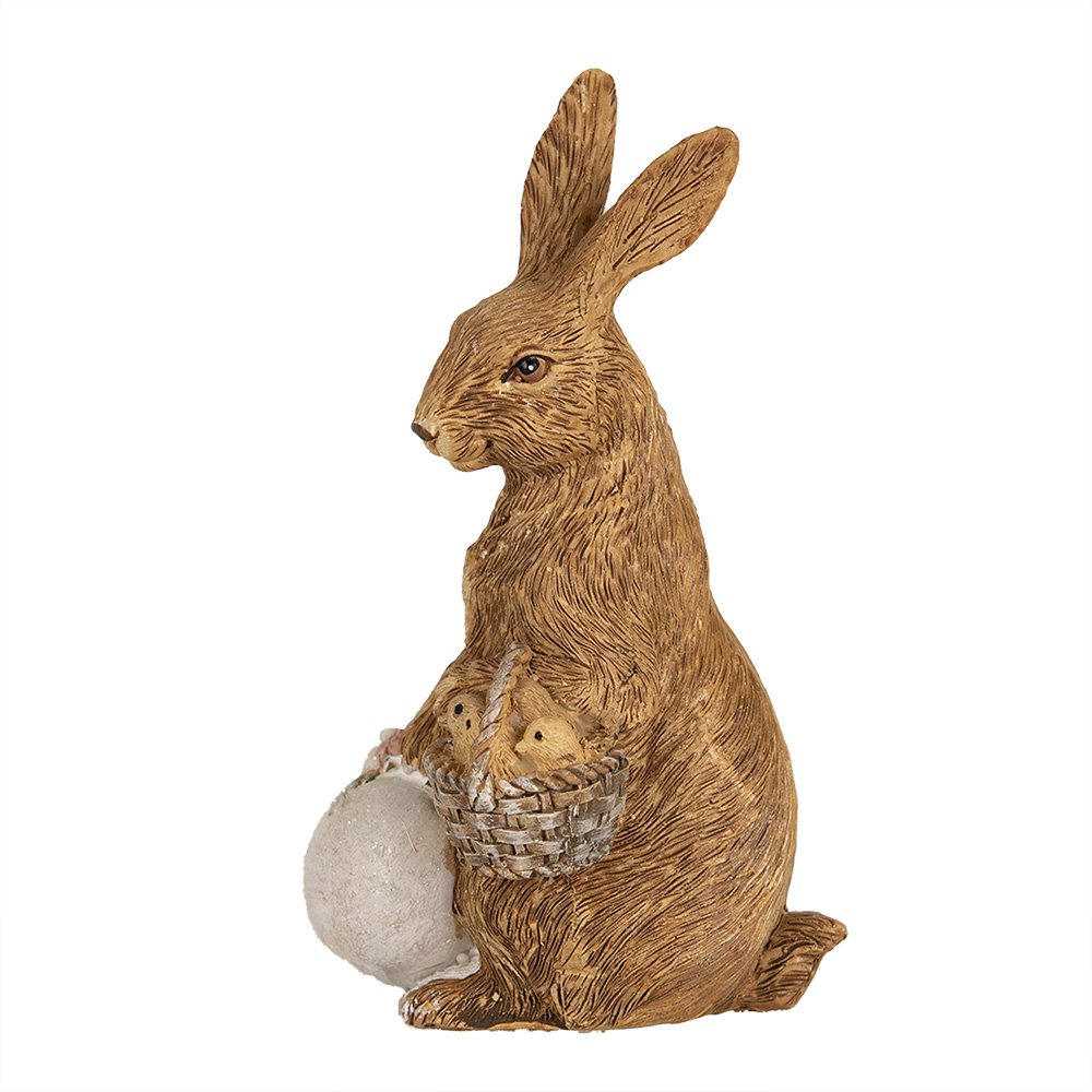 Beeld Konijn 14 cm Bruin Polyresin