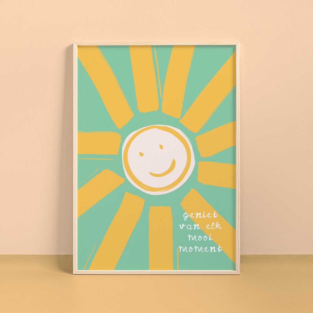 Poster A4 Kleur | Zon groen