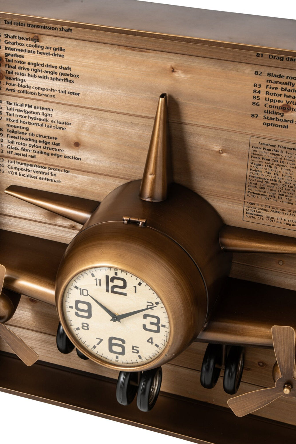 J-Line wandklok - metaal - goud