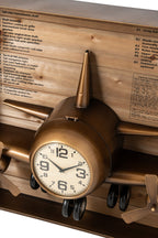 J-Line wandklok - metaal - goud