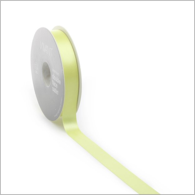 Satijn lint licht geel - 10 mm x 25 meter