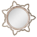 Spiegel 86x84 cm beige hoout grote spiegel