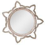 Spiegel 86x84 cm beige hoout grote spiegel