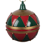 Kerstdecoratie Beeld Kerstbal Ø 31x36 cm Rood Metaal