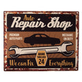 Tekstbord 25x20 cm Bruin IJzer Auto Wandbord