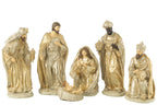 J-Line Kerststal 6Delig Resine Zilver/Goud