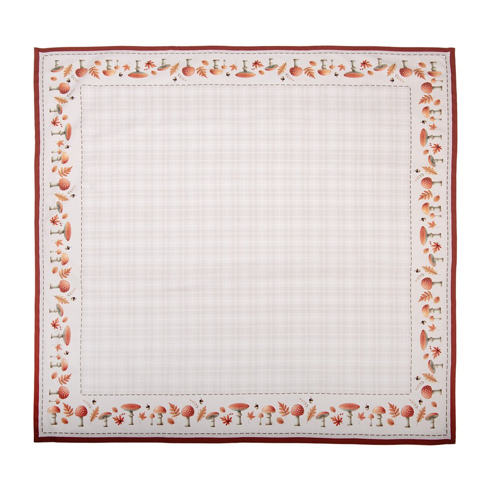 Tafelkleed 100x100 cm Beige Katoen