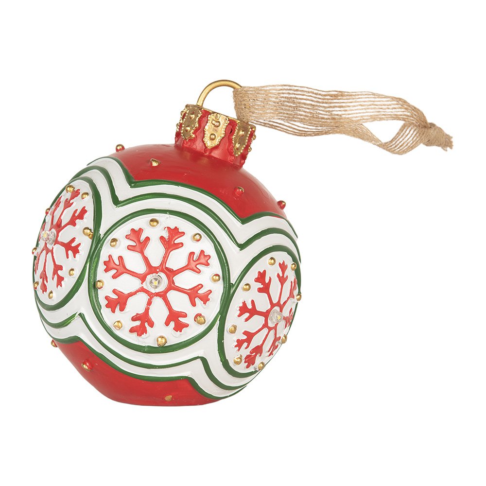 Kersthanger Kerstbal Ø 12x14 cm Rood Kunststof