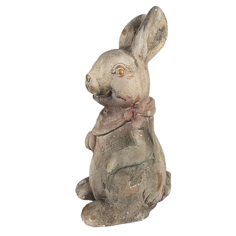 Decoratie Beeld Konijn 41 cm Grijs Bruin Magnesium (MGO)