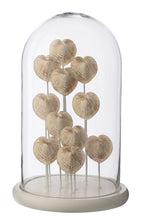 J-Line stolp Schelp - glas - wit/beige - L