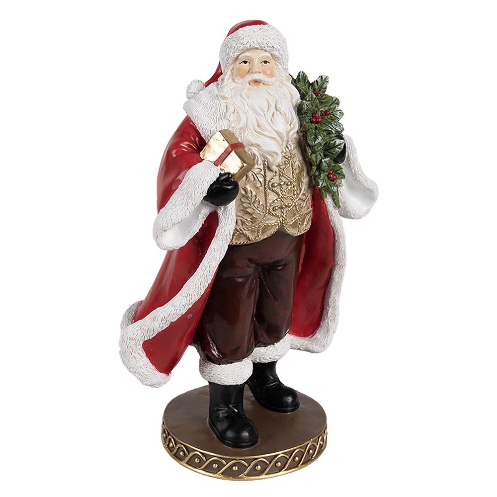 Kerstdecoratie Beeld Kerstman 23 cm Rood Kunststof