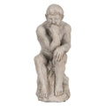 Decoratie Beeld Mens 31 cm Grijs Steen Beeld
