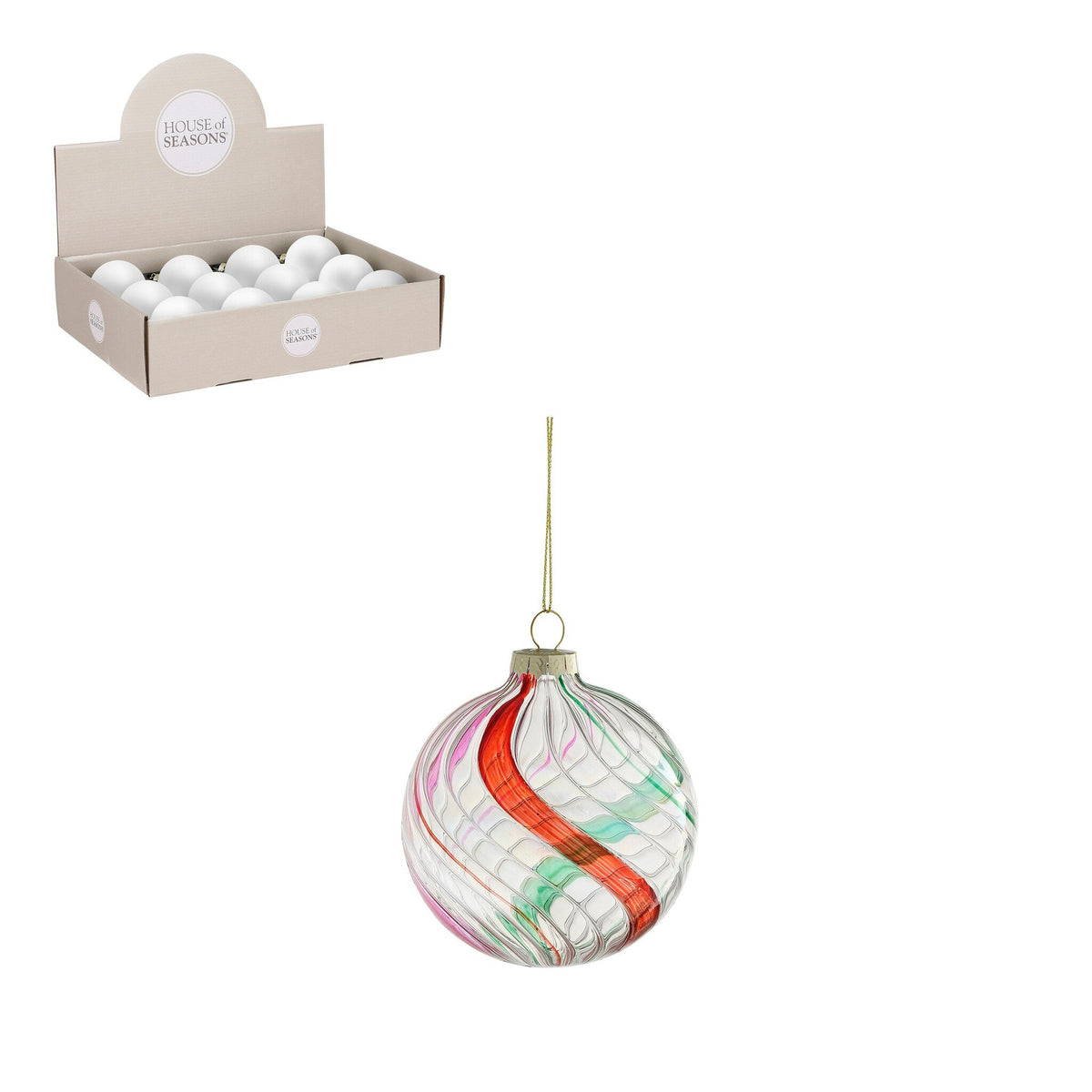 Bal glas roze 12 stuks