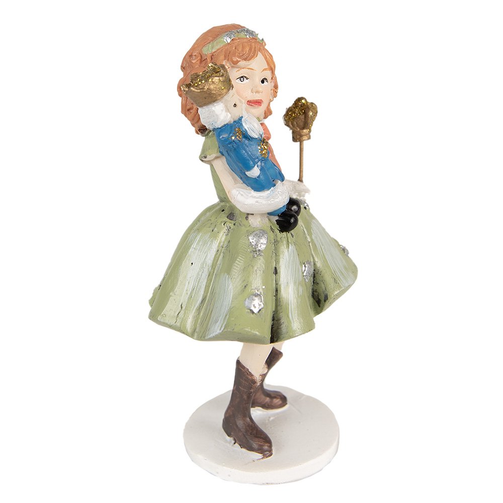 Decoratie Beeld Kind 12 cm Groen Polyresin Kerstfiguren