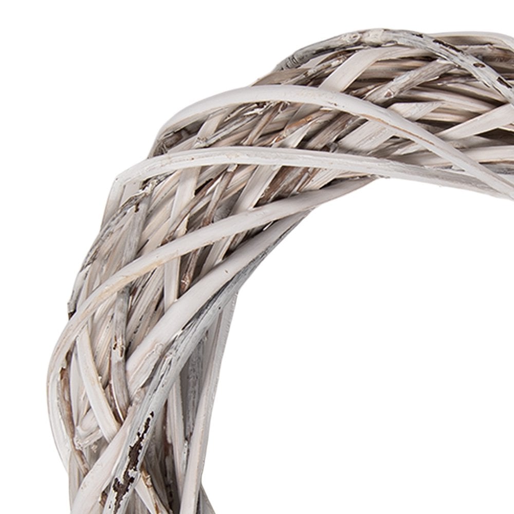 Krans Ø 20x4 cm Wit Rotan