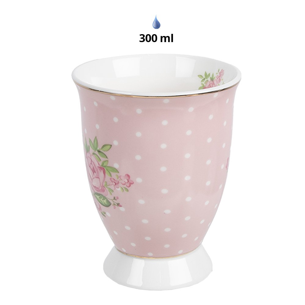 Mok 300 ml Roze Paars Porselein Rozen Drinkbeker