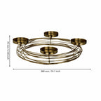 Kandelaar Hagony Goud 36x8 cm