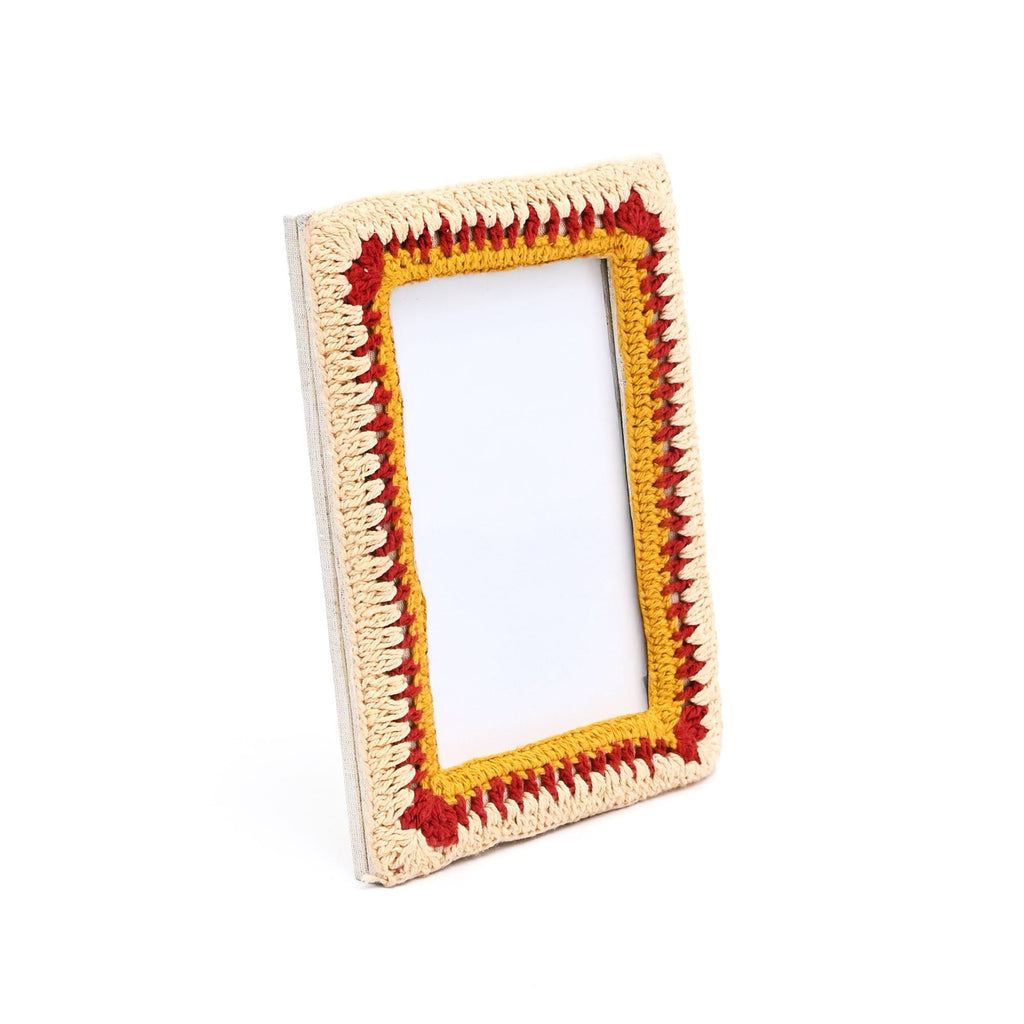 Fotolijst – Elegantie met gouden amberkleurige kralen – Ambachtelijk decor – 4×6 inch