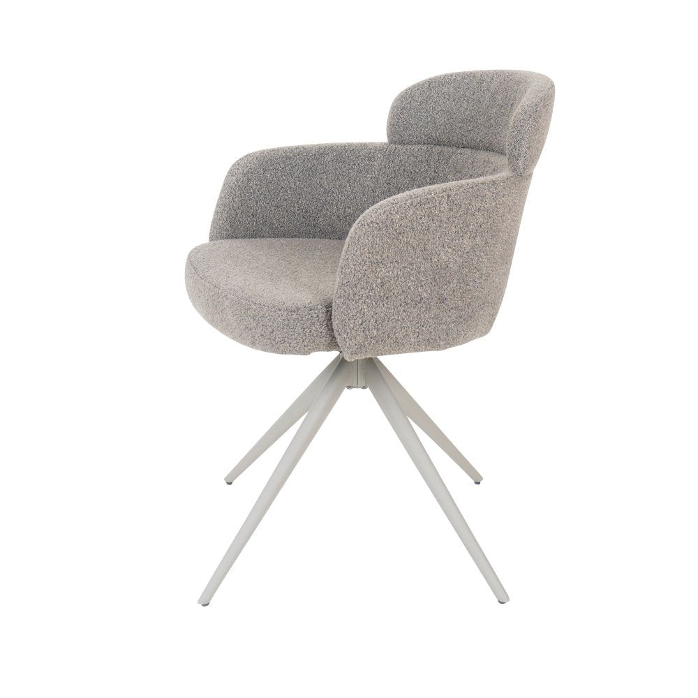 Eetkamerstoel Chase bouclé bruin