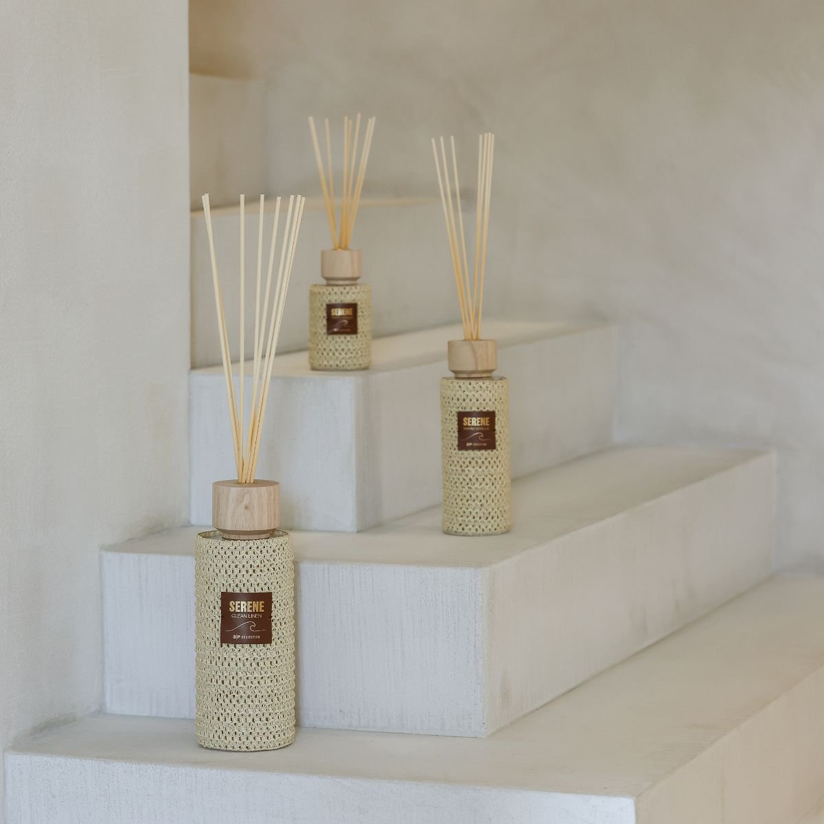 Riet diffuser 1200 ml lijnen Serenhe