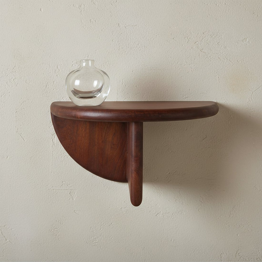 Bullnose mangohouten wandplank - 38x19x19 cm