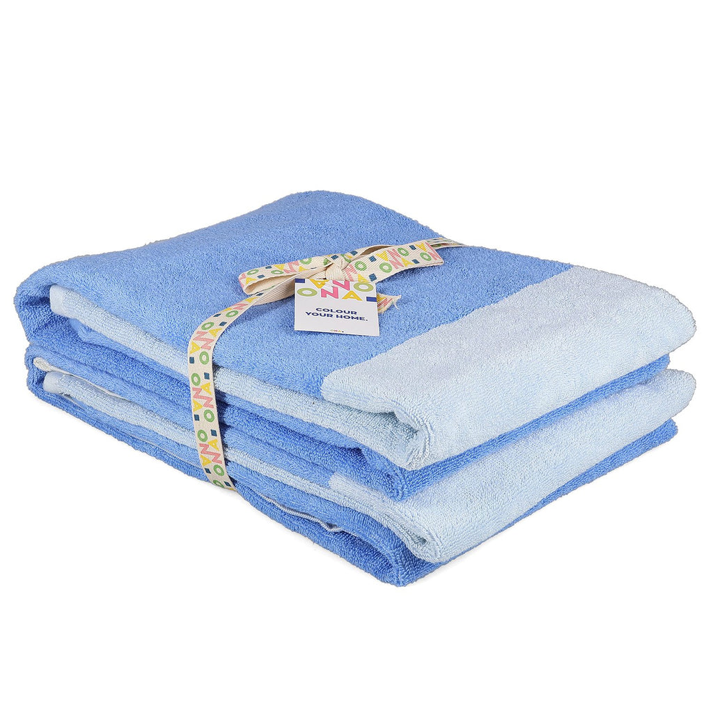 Badlaken 70x140cm oceaanblauw Pixie - Set van 2