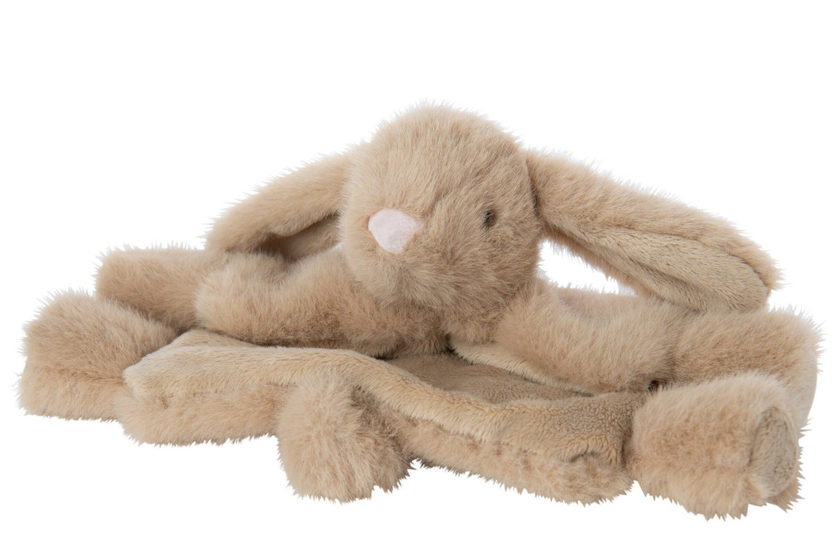 J-Line knuffel Konijn - polyester - camel - large