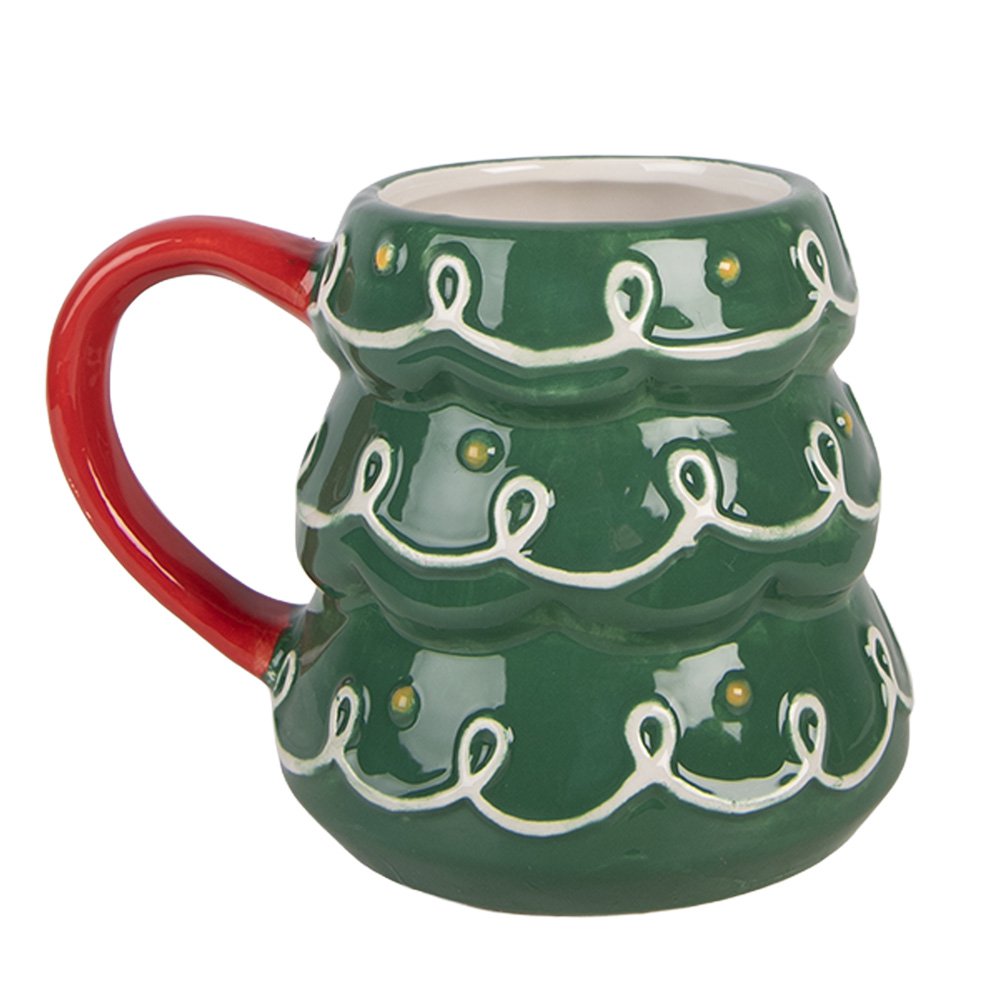Mok Kerstboom 350 ml Groen Keramiek