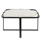 Salontafel 86x68x45 cm Zwart Wit IJzer Bijzettafel