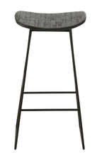 J-Line stoel Rechthoekig - gerecycleerd teak - zwart - large