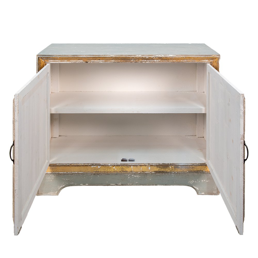 Dressoir Beige Grijs, Hout 120x38x91 cm