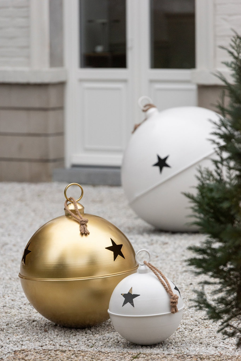 J-Line kerstbal Bal - ijzer - goud - extra L