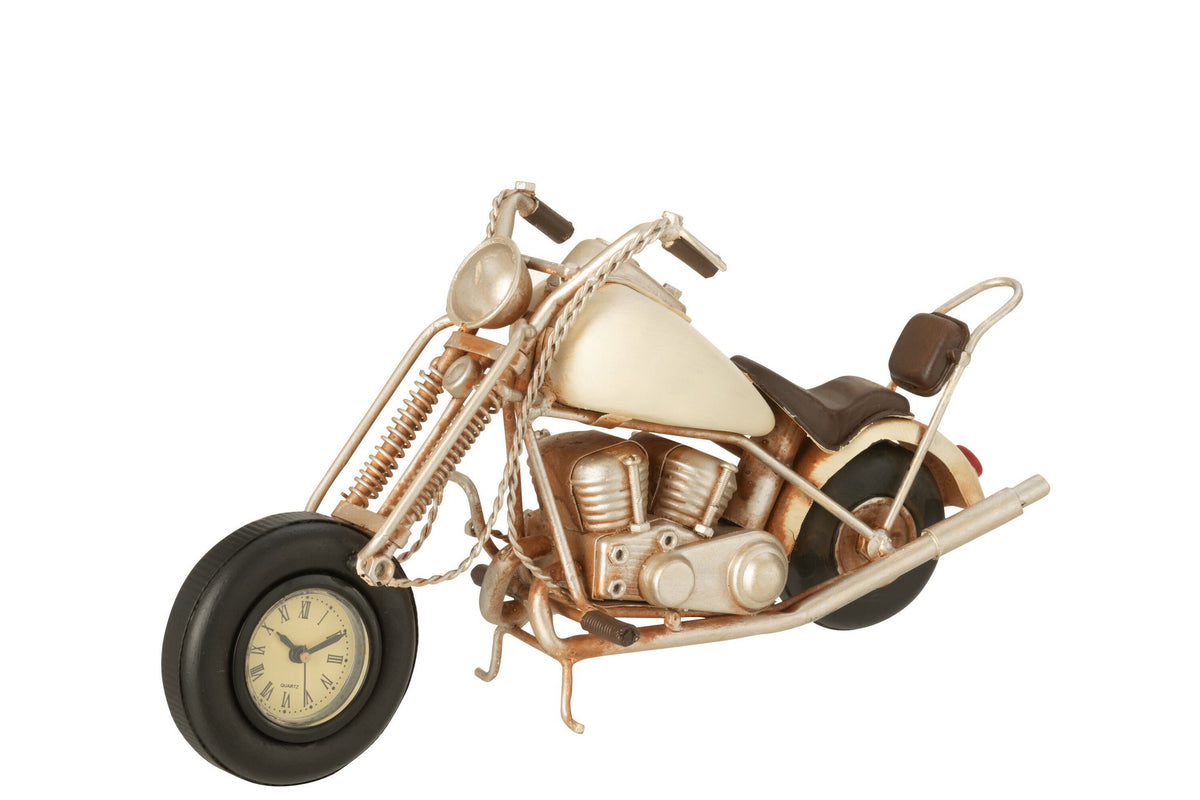 J-Line decoratie Moto Antique - metaal - wit