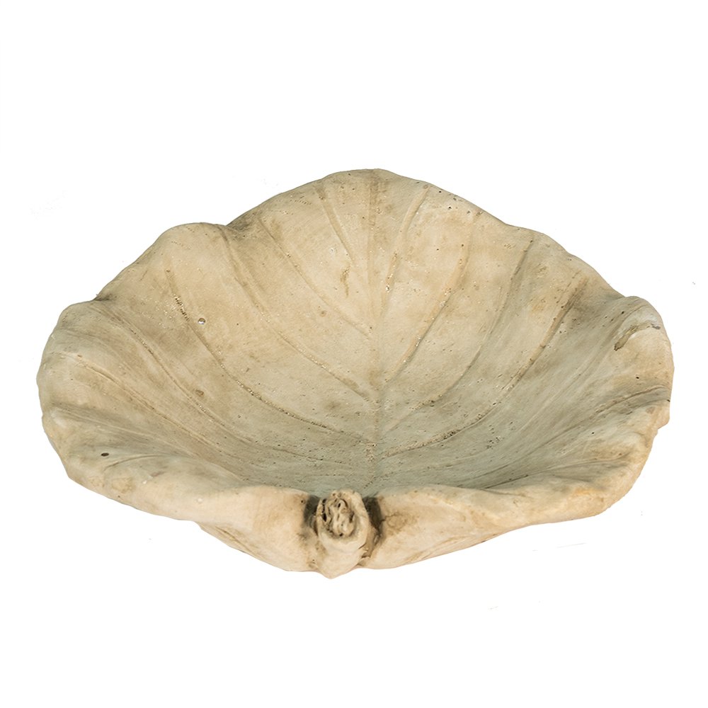 Vogelvoederbak Blad 22x22x6 cm beige Steen