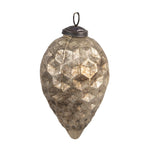 Kerstbal Ø 8x11 cm Goudkleurig Glas Kerstboomversiering