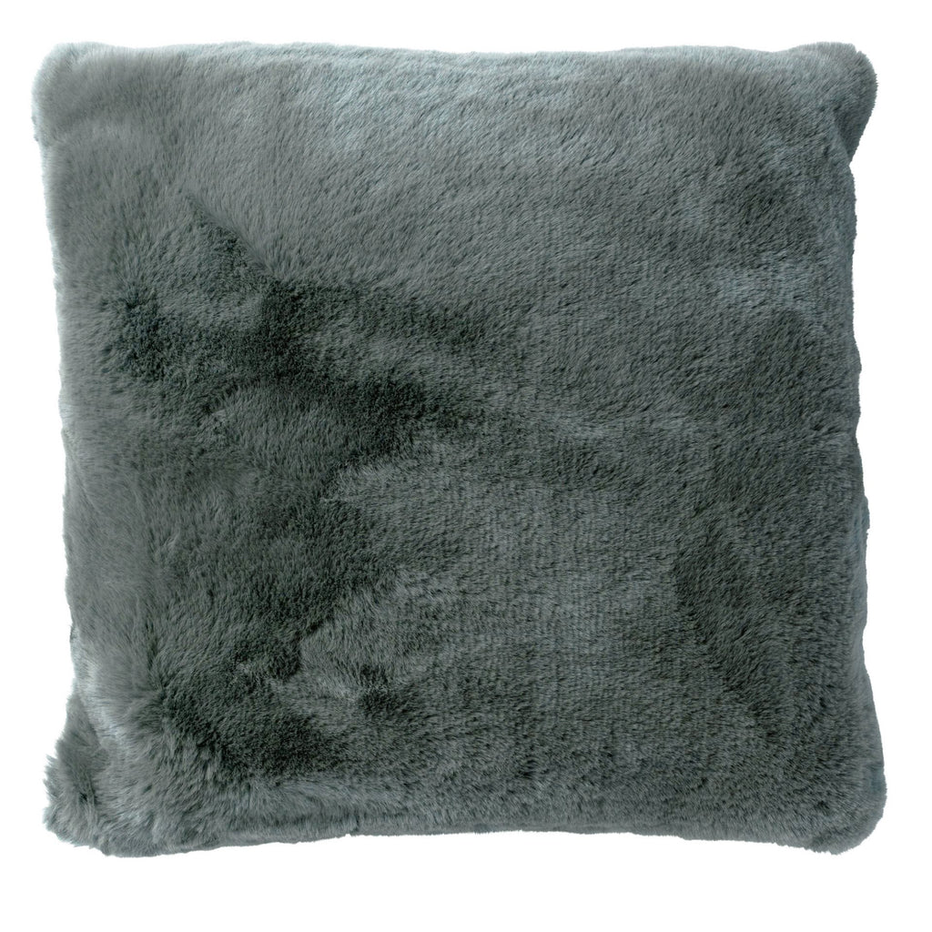 Dutch Decor Zaya - Kussen 45x45 cm - Imitatiebont look - Antraciet Grijs