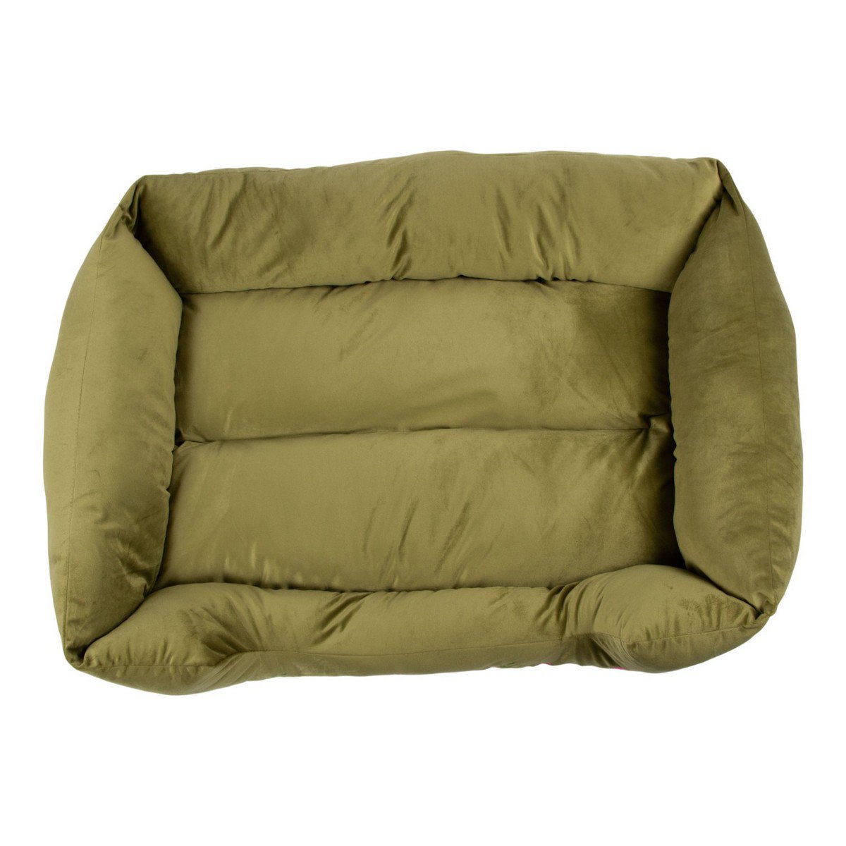 Dierenmand XL borduurwerk olijf groen 100x70x22cm