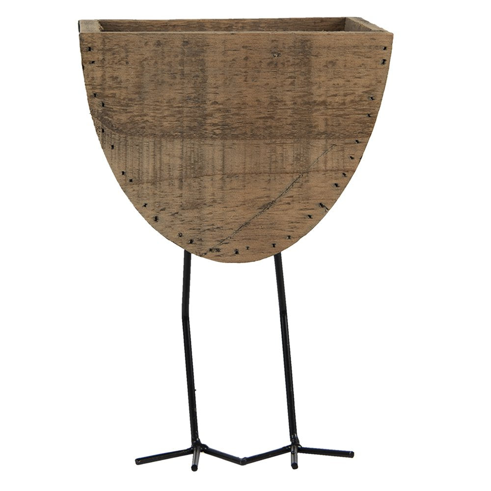Bloempot 17x13x25 cm Bruin Hout Bloempot Binnen