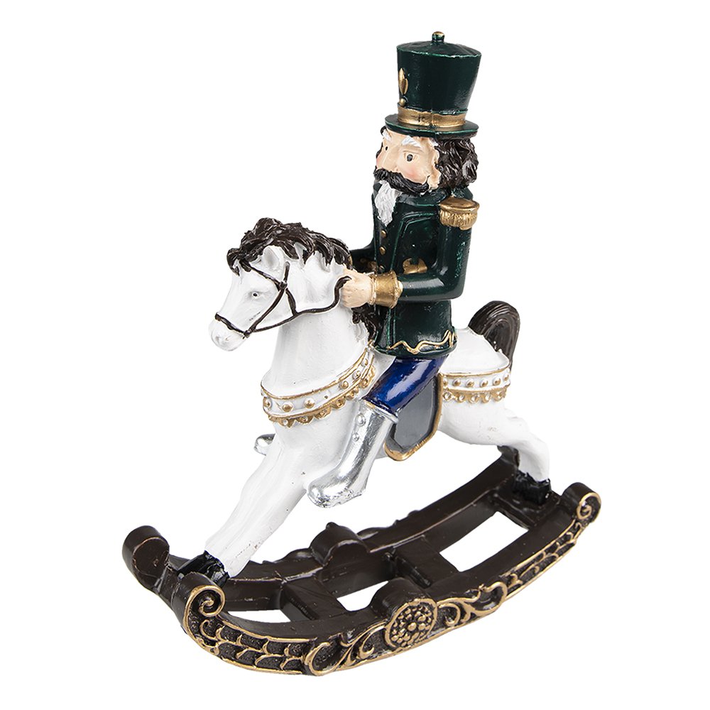 Kerstdecoratie Notenkraker 18 cm Groen Polyresin