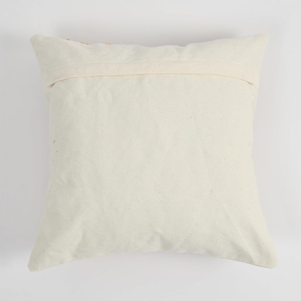 Kussenhoes – Getufte geometrische pompon – 16x16 inch (enkele eenheid)