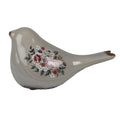Decoratie Beeld Vogel 21x9x11 cm Grijs Keramiek