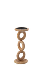 J-Line kaarshouder Ring - hout - naturel - S