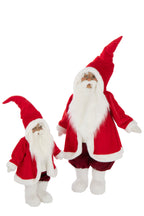 J-Line figuur Kerstman Bril - polyresin - wit/rood - L
