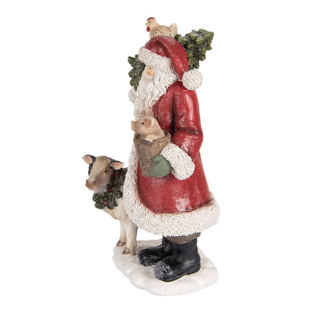 Kerstdecoratie Beeld Kerstman 17x16x30 cm Rood Kunststof