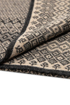 Sneeuwsjaal zwart beige